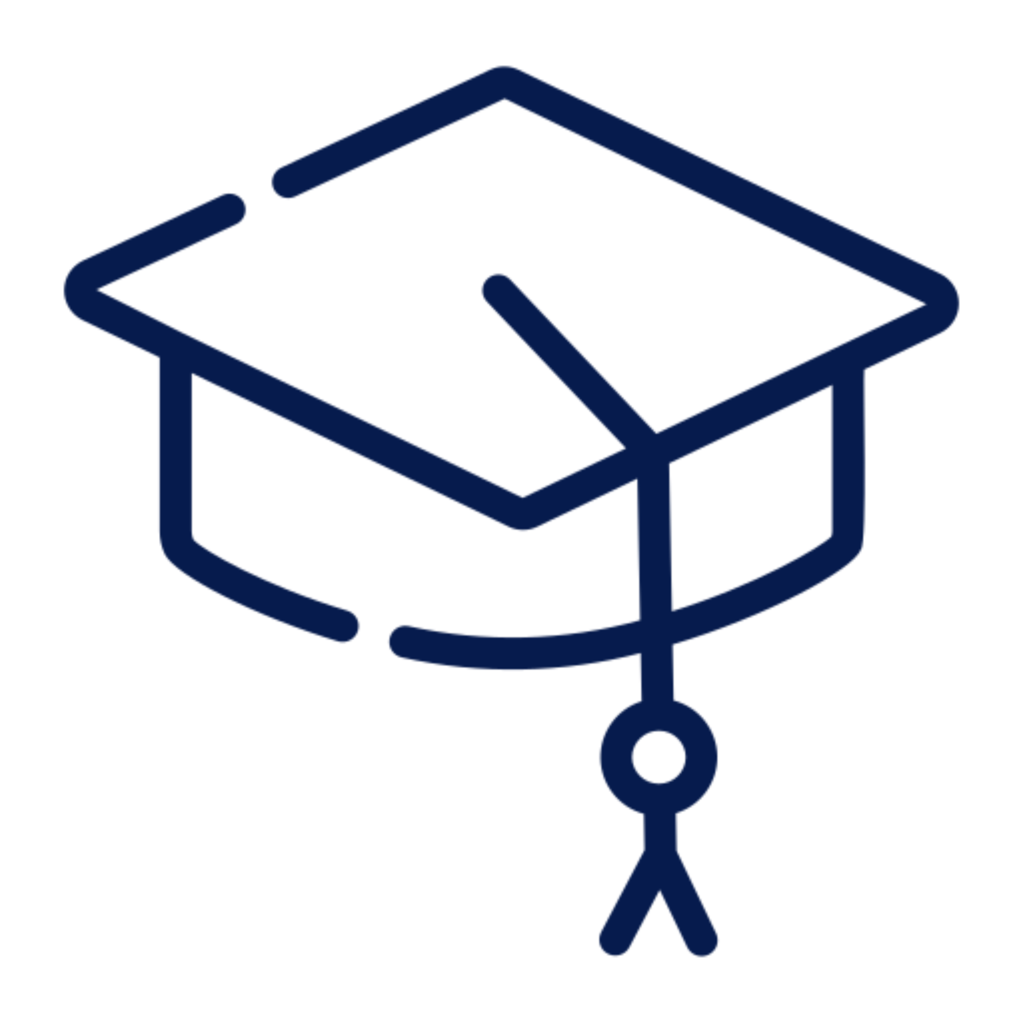 Graduation cap icon on black background