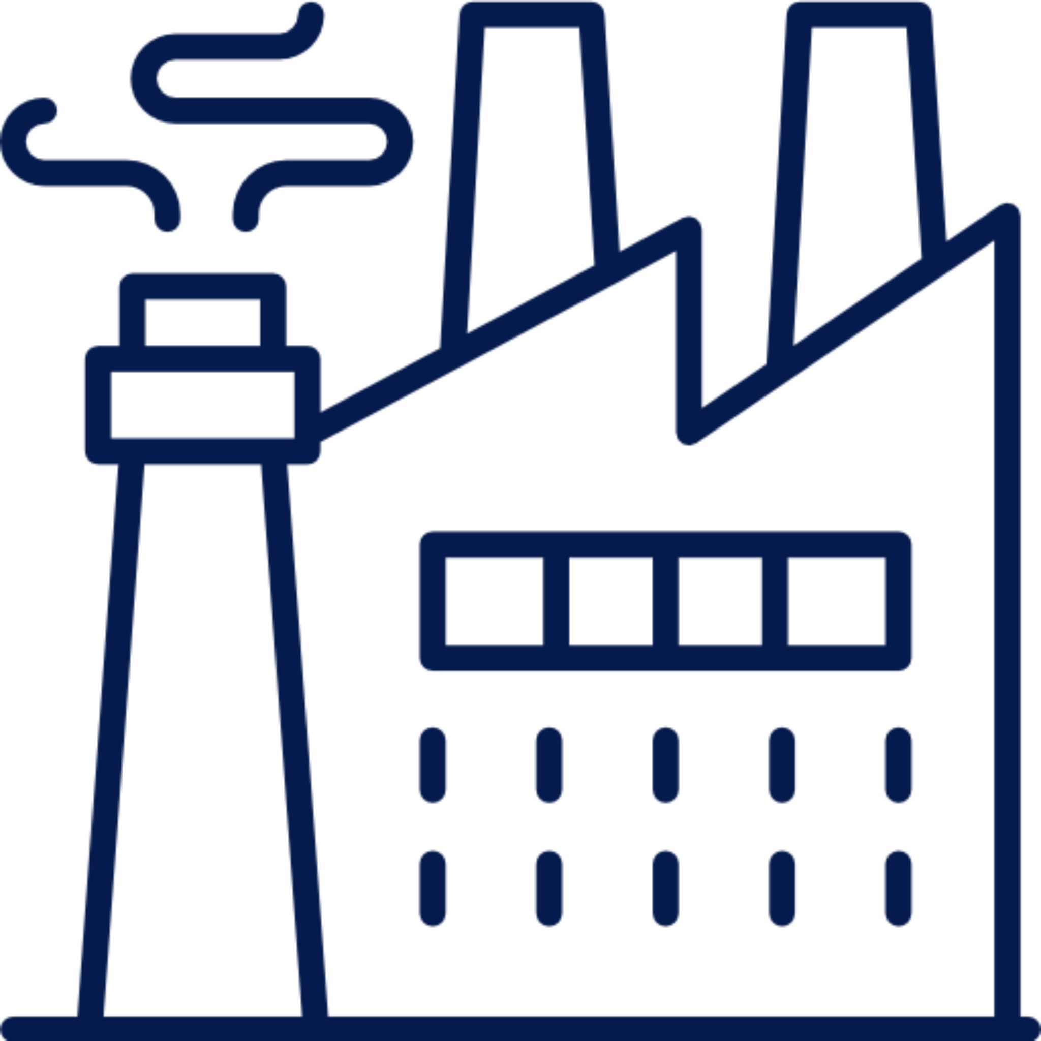 Factory icon with smokestacks