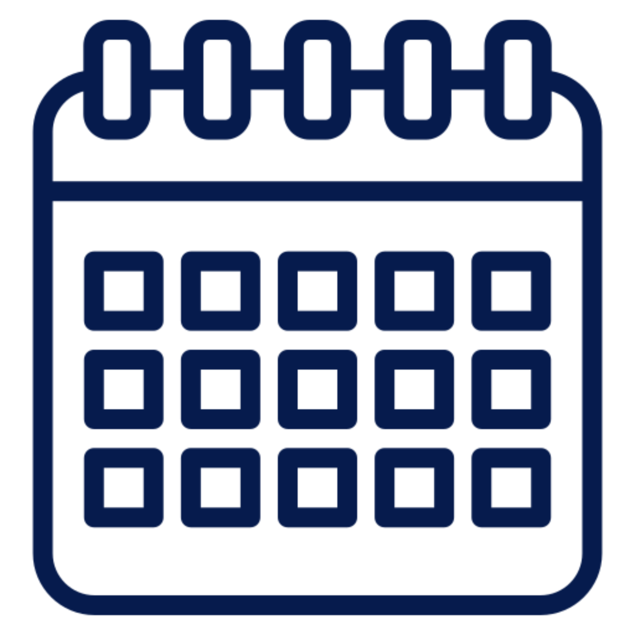 Calendar icon with spiral binding