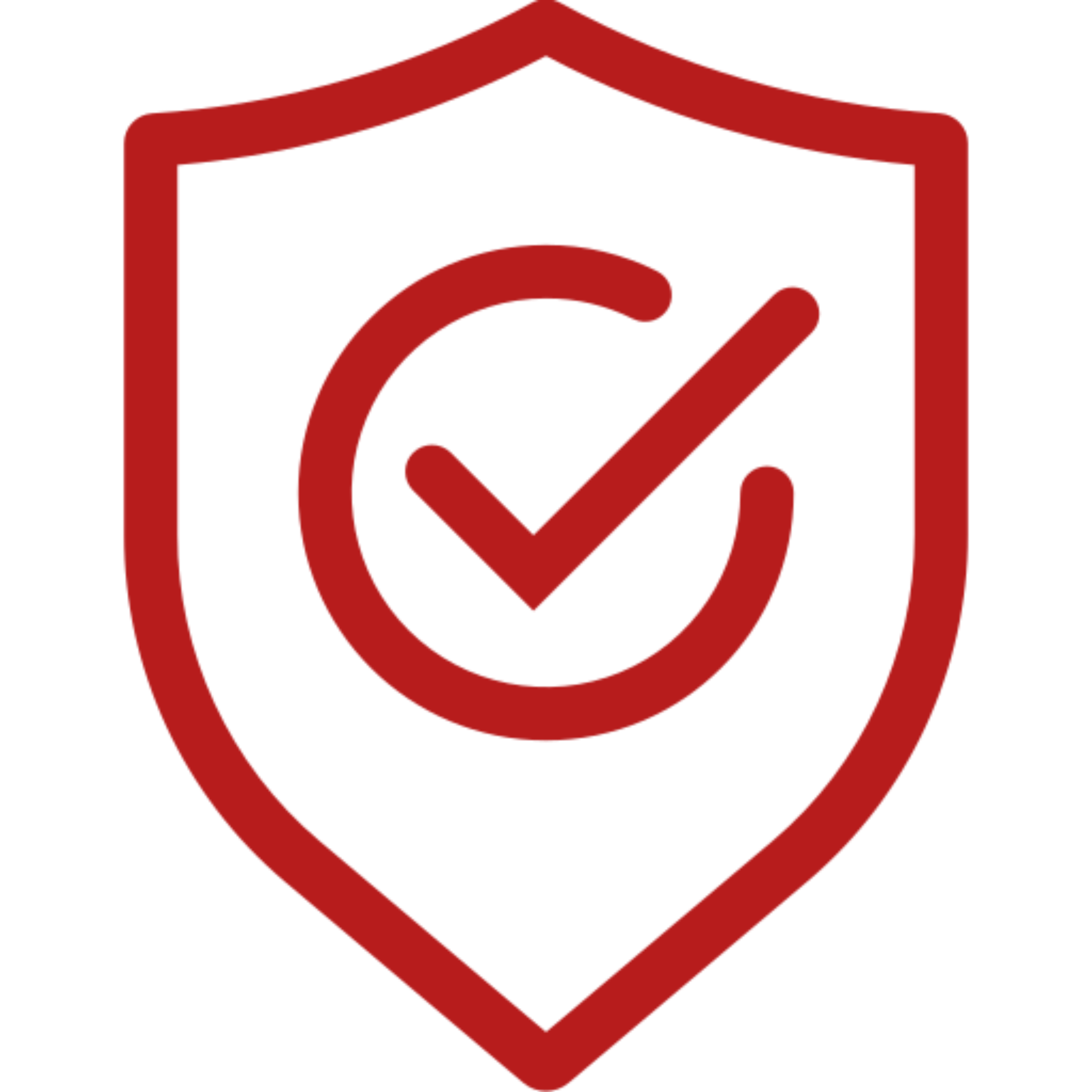 Security badge with checkmark icon