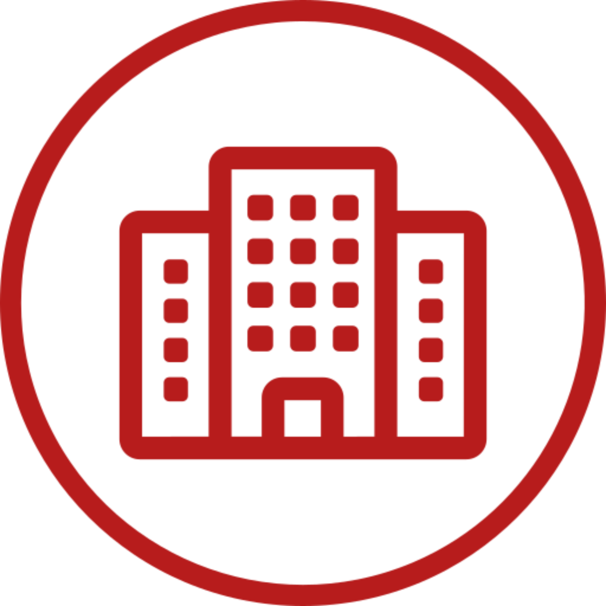 Building emblem with red outline
