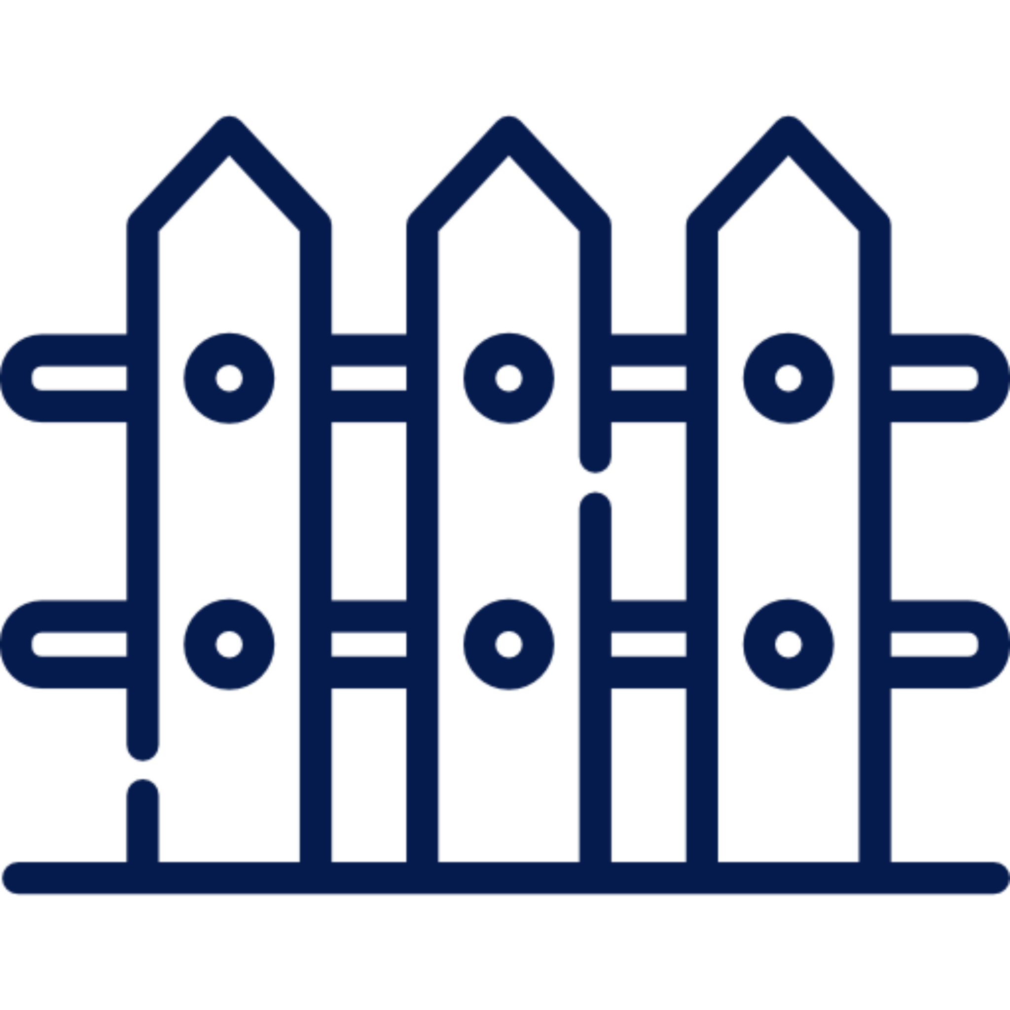 Blue picket fence outline