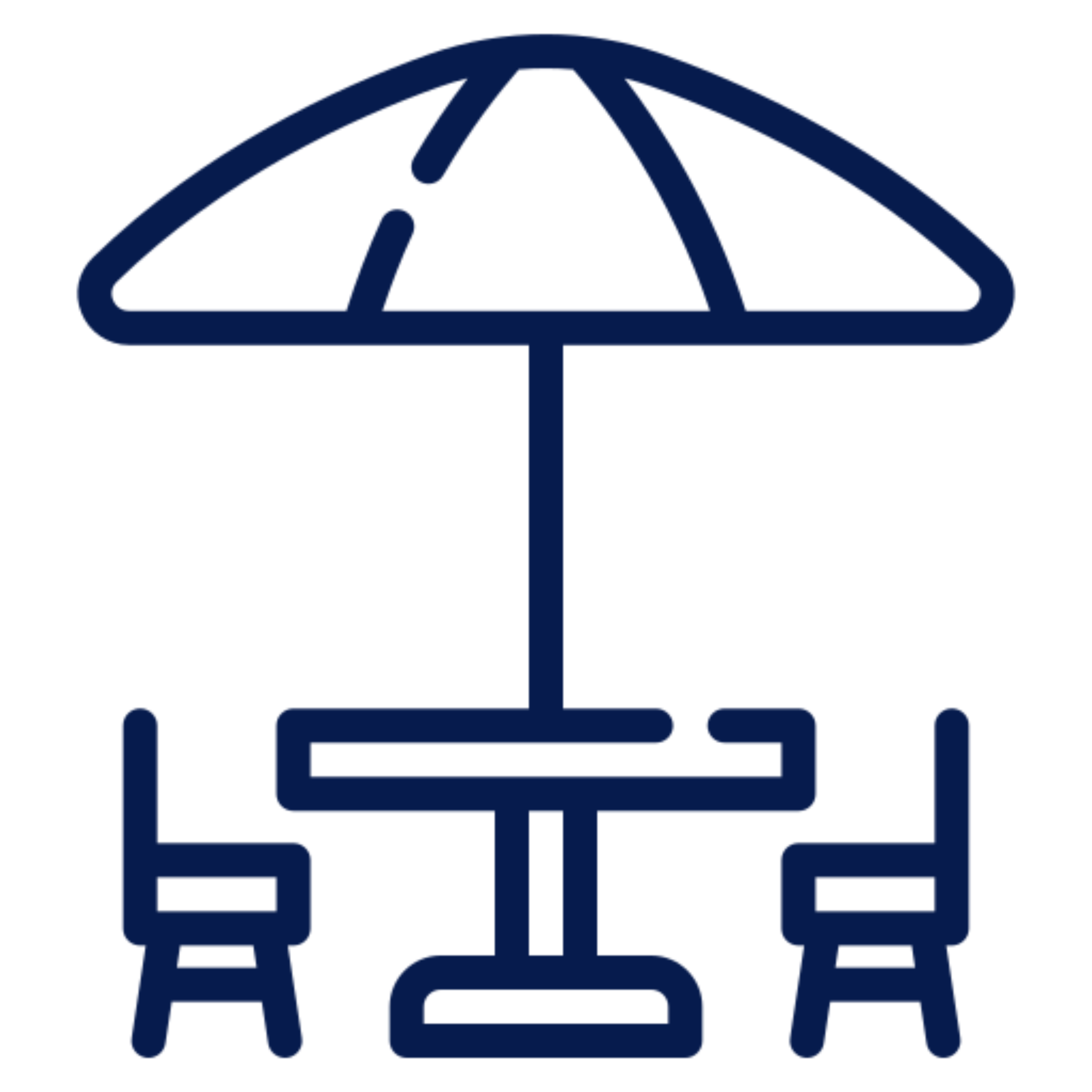 Patio table with umbrella icon